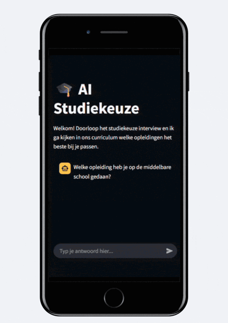 Voorbeeld demo hulp bij studiekeuze